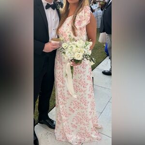 Sachin & Babi - Chelsea Gown Pink Floral Satin